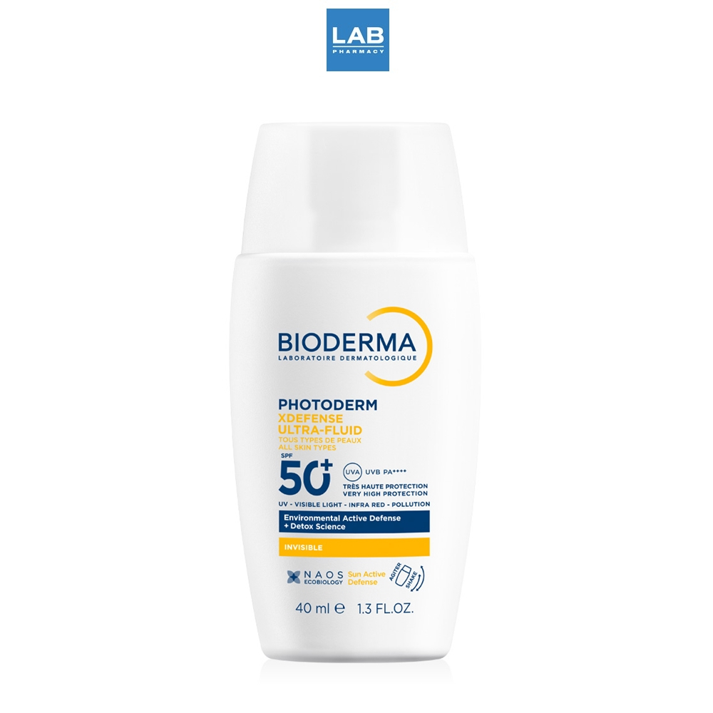 Bioderma Photoderm XDEFENSE Ultra-Fluid SPF50+ Invisible 40 ml. ไบโอเดอร์มา โฟโตเดิร์ม เอกซ์ดิเฟนซ์ อัลตรา ฟลูอิด