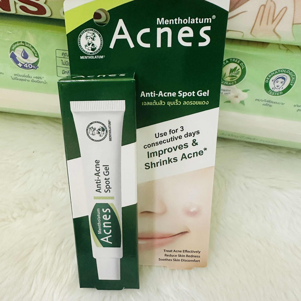 1 หลอด ใหญ่ เจลแต้มสิว เมนโทลาทัม anti Acne spot gel Mentholatum fighting power 18g