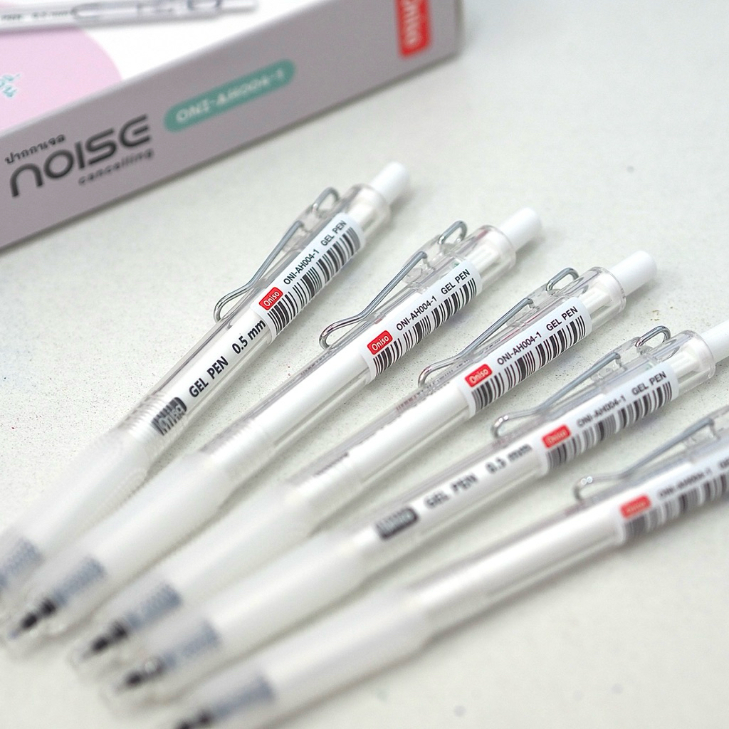 Oniso ปากกาเจลหมึกน้ำเงิน ไร้เสียงกด 0.5mm.