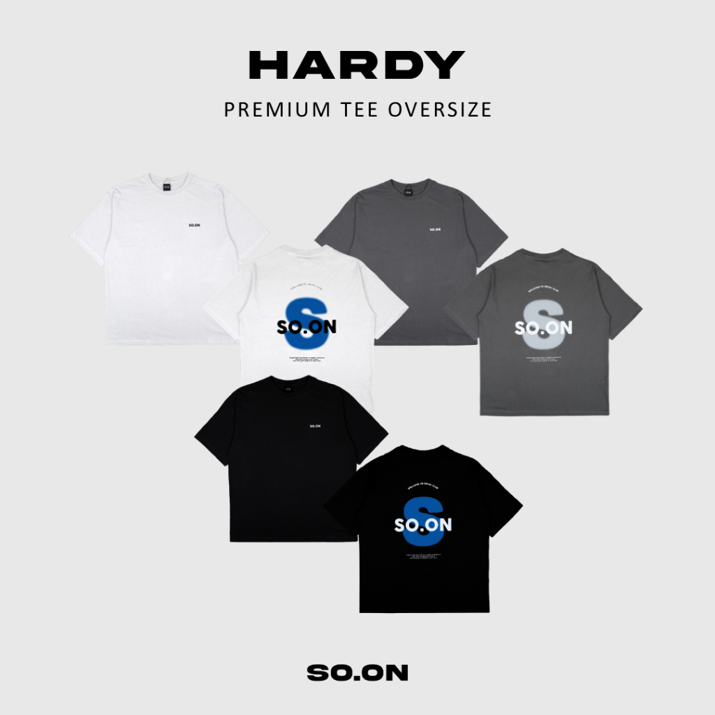 SO.ON  เสื้อยืดไซส์ใหญ่ ทรง Oversize ลาย Hardy