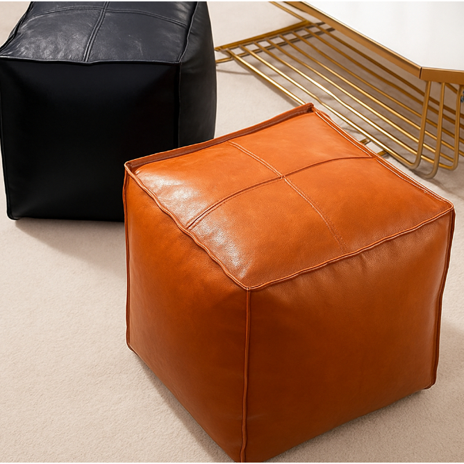 กล่องเก็บของเบาะหนังพับได้ กล่องเก็บของแบบมีเก้าอี้นั่งพักผ่อน โซฟา ถุงเก็บของสำหรับใส่เสื้อผ้าเก่า