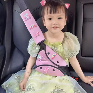 สายรัดที่นั่ง สายรัดเข็มขัดนิรภัย สำหรับเด็ก ไม่รัดคอ ลายการ์ตูน ที่ยึดเข็มขัดนิรภัย ปลอกหุ้มเข็มขัดนิรภัย ปลอกหุ้มเบล