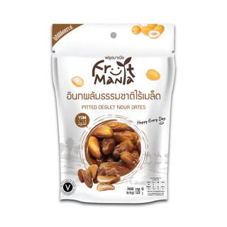 FruitMania ฟรุตมาเนีย อินทผลัมธรรมชาติไร้เมล็ด 120 กรัม Pitted Deglet Nour Dates