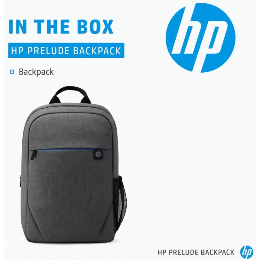 HP PRELUDE 15.6 INCH BACKPACK (2Z8P3AA) ปกป้องเทคโนโลยีของคุณด้วยการกันน้ําและโครงสร้างบุนวม