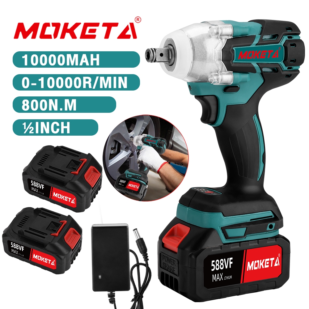 บล็อกแบต บล็อกไฟฟ้าไร้สาย ประแจไฟฟ้าไร้สาย สามารถเพิ่มดอกสว่านได้ Brushless Electric Wrench แบต2ก้อน คุณภาพสูง