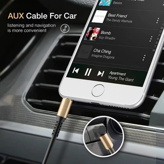 สายสัญญาณเสียง สาย Audio Cable สาย AUX3.5mm to 3.5 mm Audio Cable หัว 90 องศา ยาว 1 เมตร