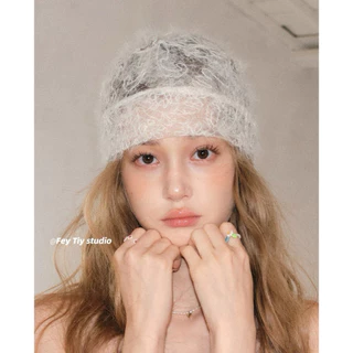 gurls.girl | Fey Tiy studio หมวกบีนนี่ลูกไม้ ส่งจากไทย