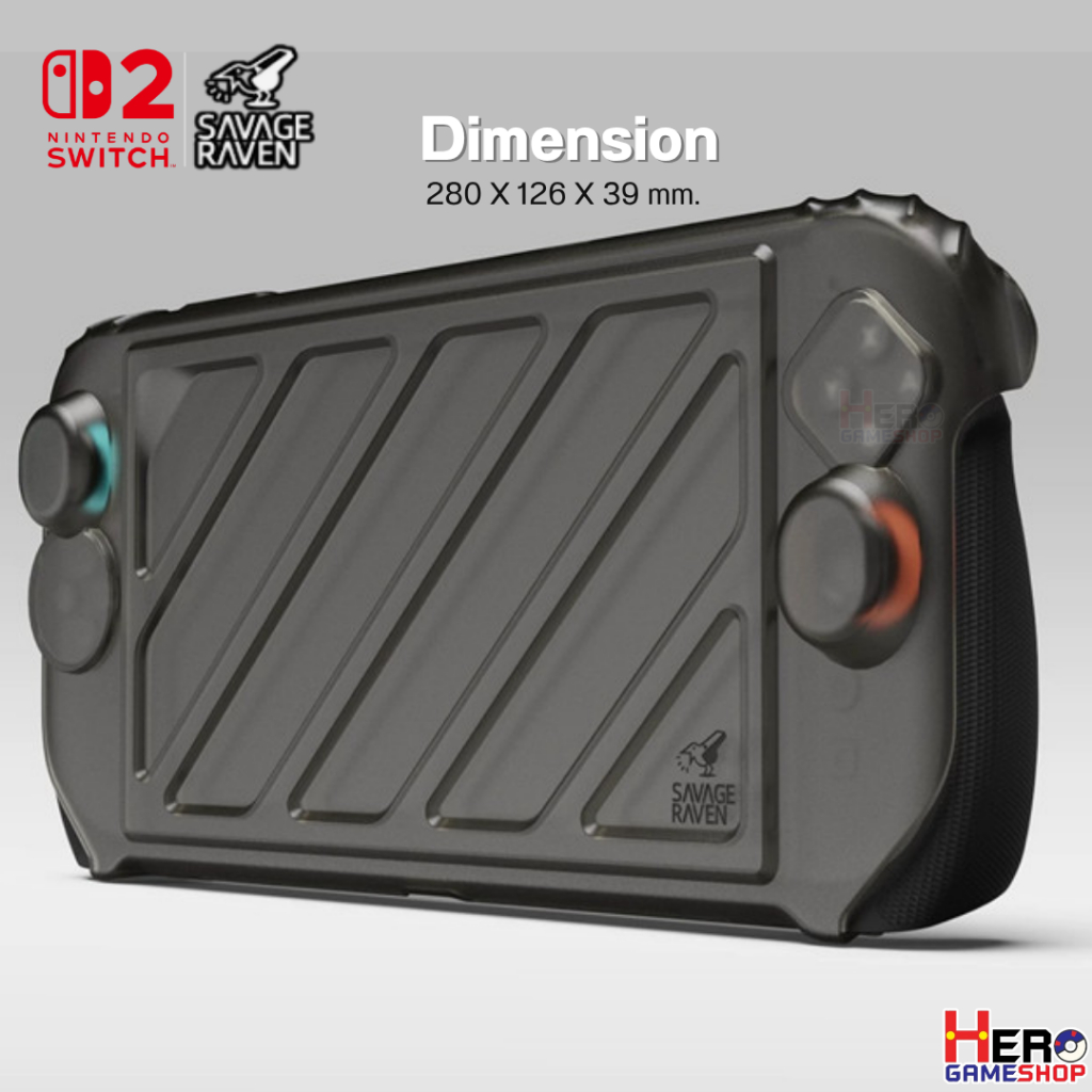Savage Raven by Skull & Co.ฝาครอบหน้าจอ Switch2 ✨ปกป้องหน้าจอ ทนทาน ใช้งานร่วมกับ เคส Stand Grip✨ by Hero Gameshop - รูปที่ 2