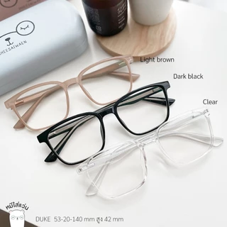 หมีใส่แว่น | แว่นกรองแสง ขาสปริง แว่นสายตาสั้น-ยาว ออกแดดเปลี่ยนสี กันแสงคอม บลูบล็อคออโต้ รุ่น Duke กรอบสีดำ