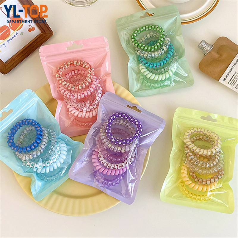 ที่คาดผม แบบยืดหยุ่นสูง (สไตล์เกาหลี) - พร้อมถุงบรรจุภัณฑ์ 6 ชิ้น สำหรับสุภาพสตรี G3259