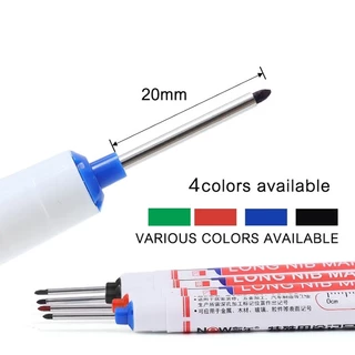 ปากกามาร์คเกอร์ [ปลายยาว20มม.]กันน้ำ แห้งเร็ว🔴🔵⚫🟢Marker ปากกามาร์กเกอร์อเนกประสงค์ งานDIY งานไม้