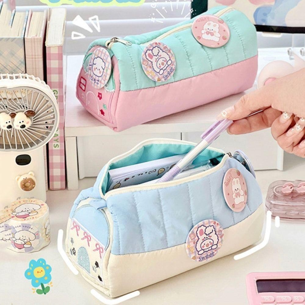 กล่องดินสอน่ารักออกแบบบ้านหลังเล็กน่ารักกล่องเครื่องเขียนสดความจุขนาดใหญ่กระเป๋าเก็บของนิชนักเรียน