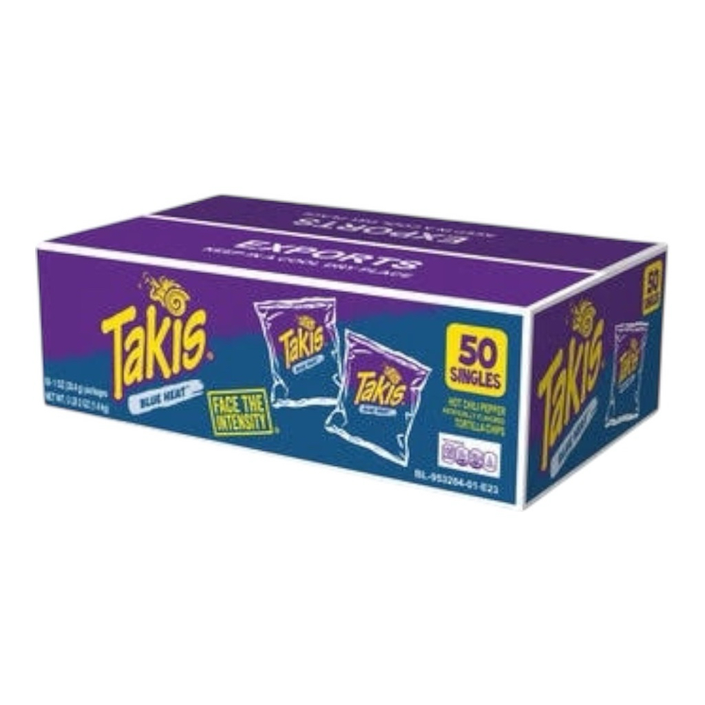 Takis Blue Heat 28g | 1oz - Box of 50 Packs