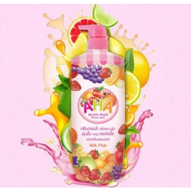 Civic AHA Gluta Plus Shower Cream สูตรผลไม้ ครีมอาบน้ำเนื้อครีม มีกลิ่นหอมผลไม้