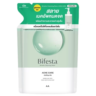 บิเฟสต้า คลีนซิ่ง แอคเน่ แคร์ ชนิดถุงเติม 360 มล สูตรน้ำ โลชั่น เช็ดเครื่องสำอาง ลดสิว BIFESTA
