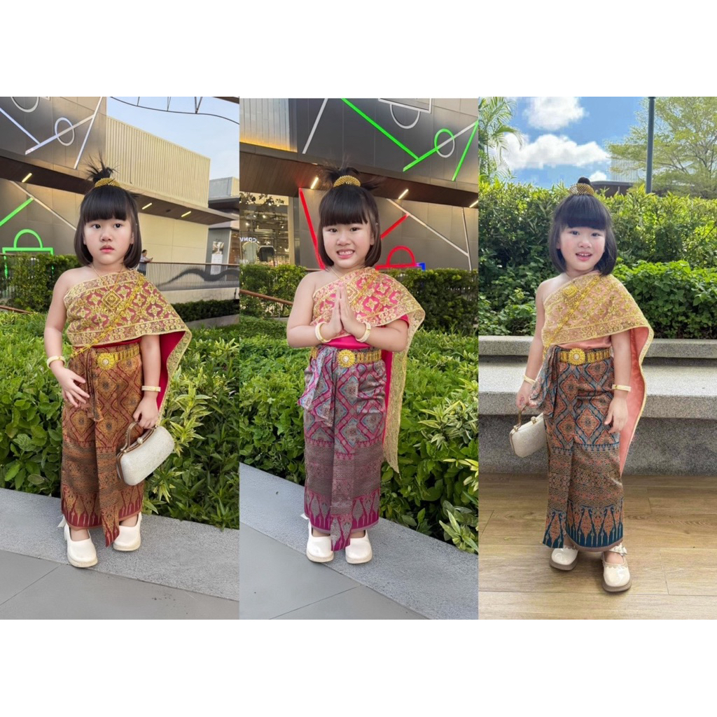 ชุดไทยเด็กหญิงรุ่นมุกจินดา