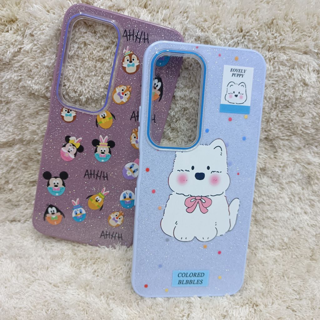 เคสมือถือ สำหรับรุ่น infinix Hot60 Hot60i งานกากเพชรขอบนิ่ม เปิดกล้องลายการ์ตูน ฟรุ๊งฟริ๊งน่ารักสวยงาม พร้อมส่ง #KP