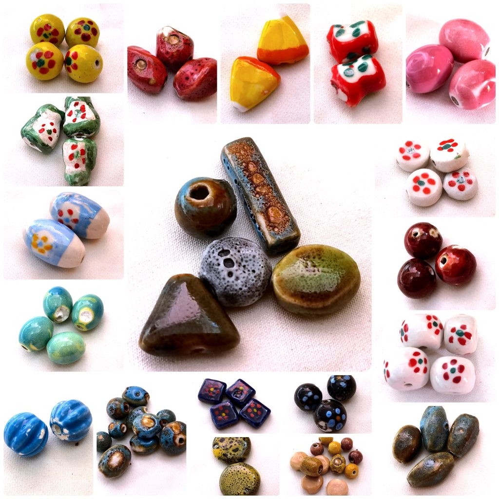 ลูกปัดเซรามิกทำมือ ลูกปัดแฮนด์เมด ลูกปัดแฟนซี diy beads handmade jewelry accessories