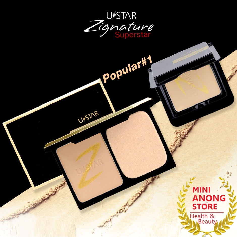 มีแพ็คคู่* แป้ง ยูสตาร์ ซิกเนเจอร์ คอมแพ็ค ฟาวน์เดชั่น Ustar Zignature Compact Powder Foundation sup