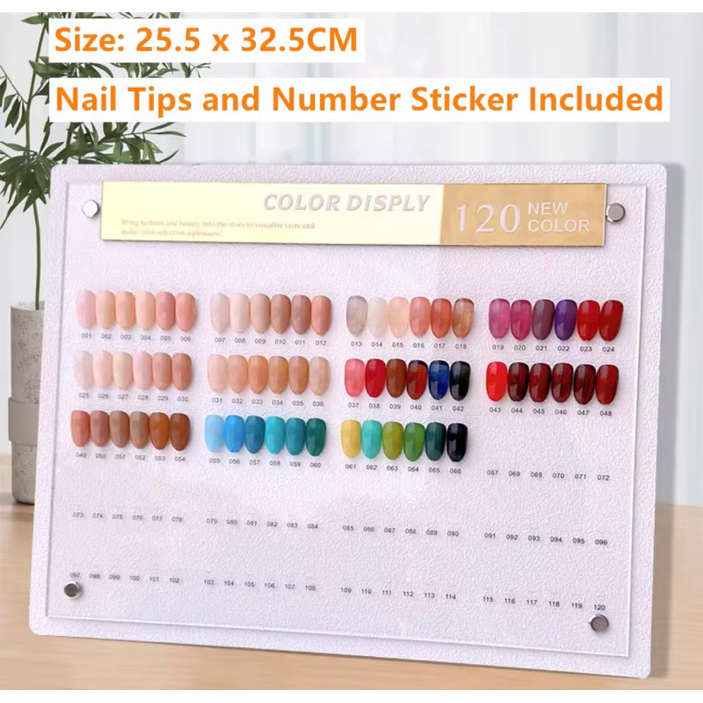 ชาร์จโชว์สีทาเล็บ ชาร์จโชว์ลายเล็บ มีเล็บปลอมและสติ๊กเกอร์ตัวเลข กาว2หน้า