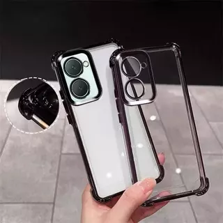 เคสใสขอบสี กันเลนส์กล้อง สำหรับVivo Y03 Y03T Y18 Y28S Y21 Y21T T1X Y33S Y33T กันกระแทก