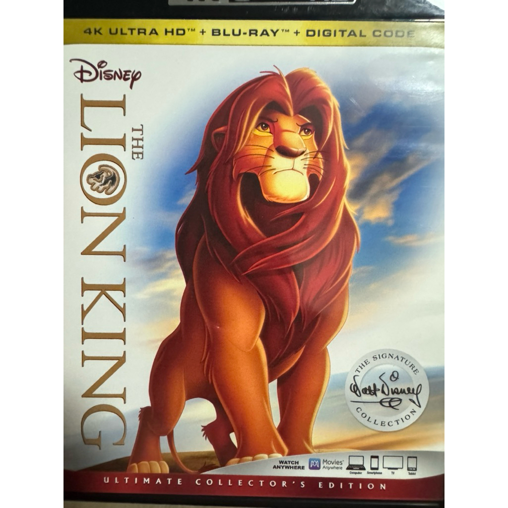 Lion king แอนิเมชั่น 4k and bluray *ไม่มีไทย* มือ2