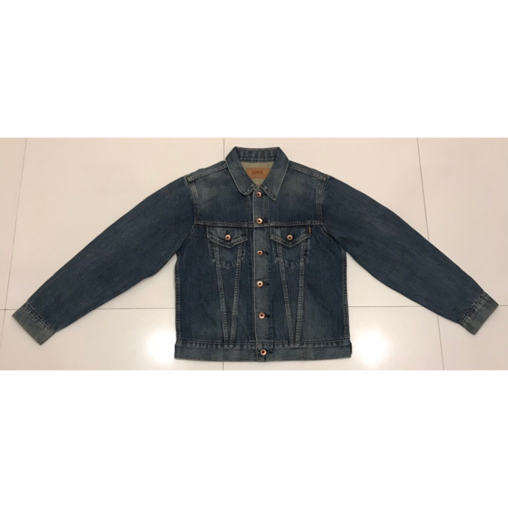 เสื้อยีนส์ EDWIN🇯🇵🎌 Vintage*ริมแดงป้ายส้ม กระสอบญี่ปุ่นแบรนด์แท้มือ2