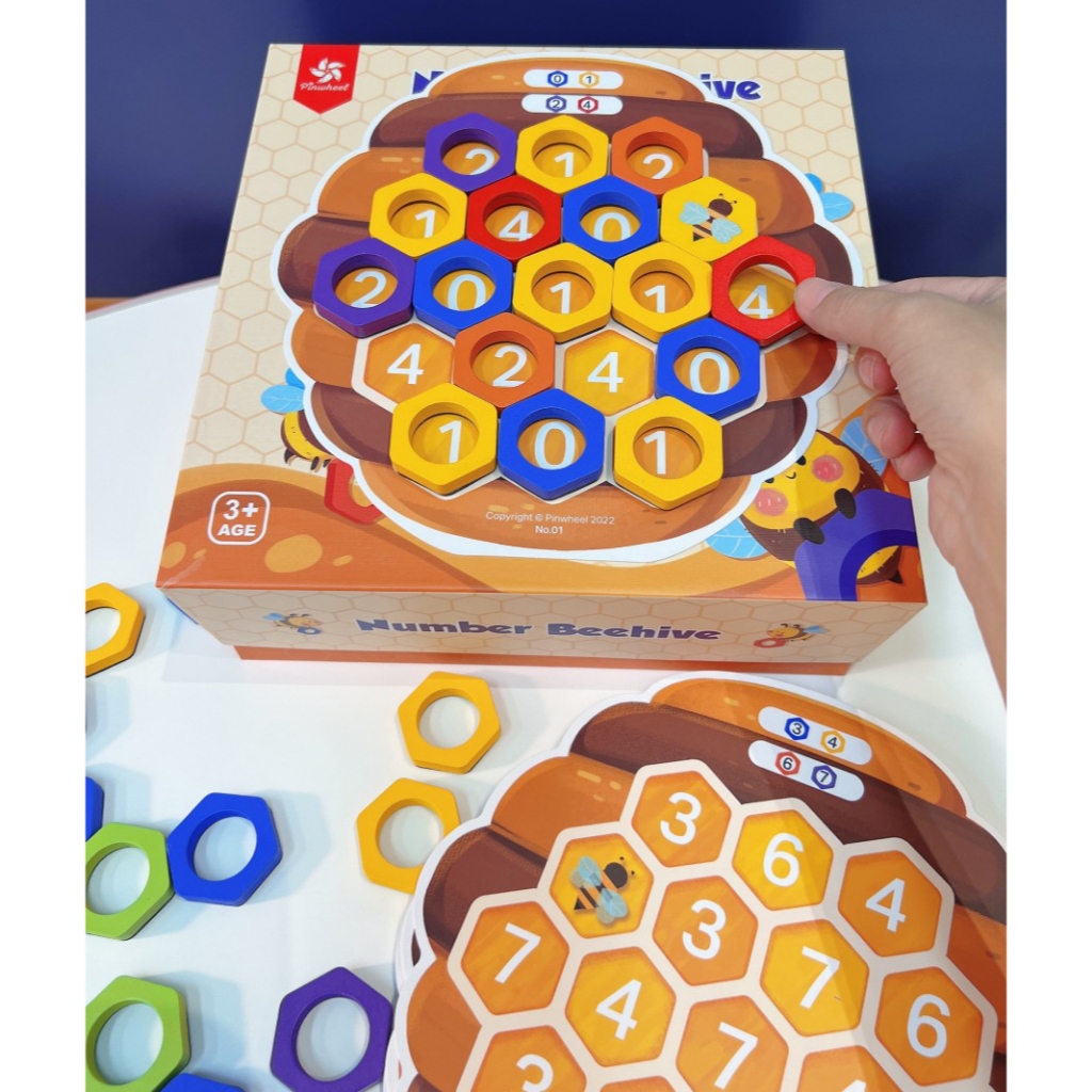 Pinwheel Number Beehive ของเล่นสอนคณิตศาสตร์ | ของเล่นเสริมพัฒนาการ ของเล่นเด็ก - รูปที่ 4