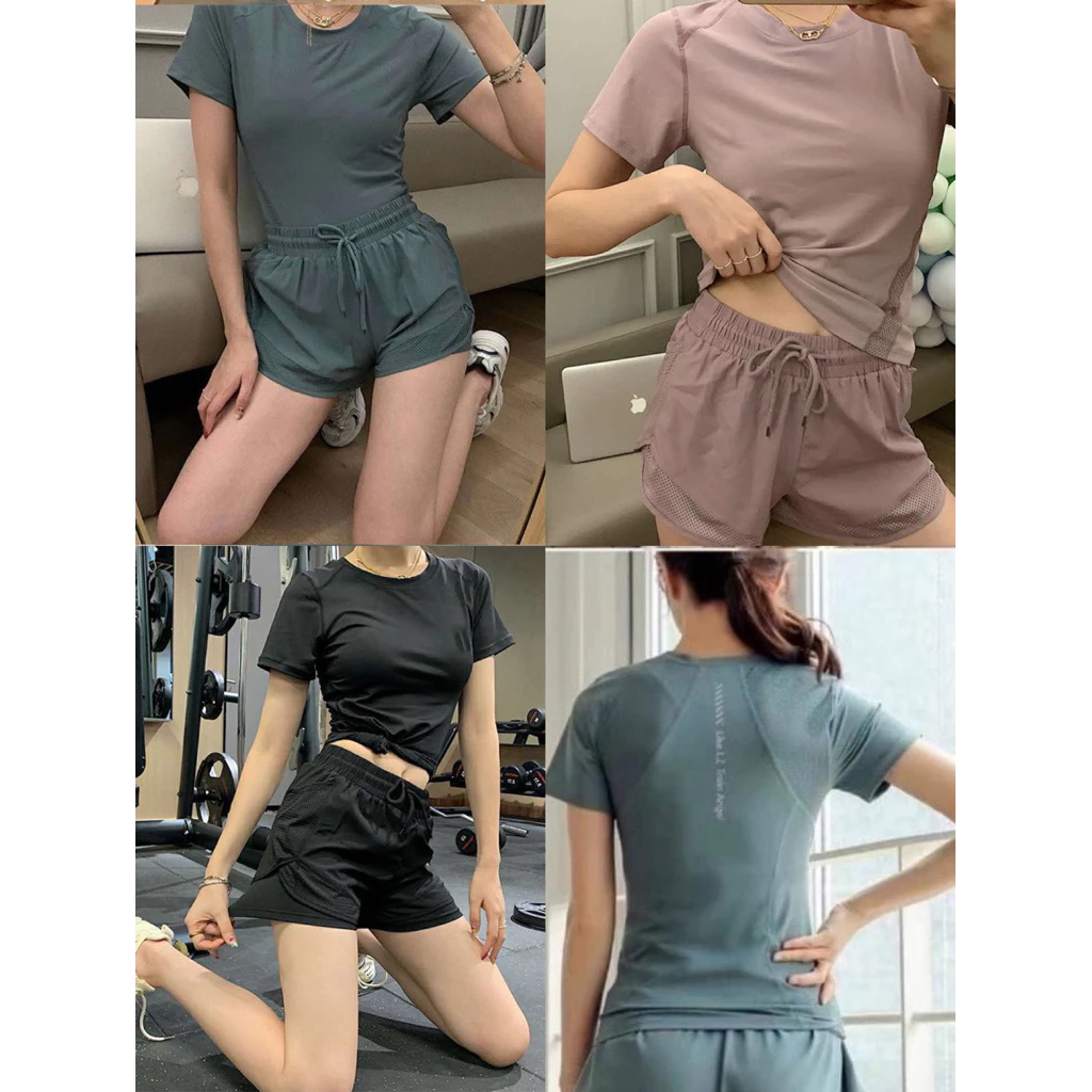 ชุดออกกำลังกายผู้หญิง กีฬา โยคะ วิ่ง พร้อมส่ง ชุดเซต&แยกขาย (เสื้ิอ~กางเกง)
