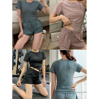 ชุดออกกำลังกายผู้หญิง กีฬา โยคะ วิ่ง พร้อมส่ง ชุดเซต&แยกขาย (เสื้ิอ~กางเกง)