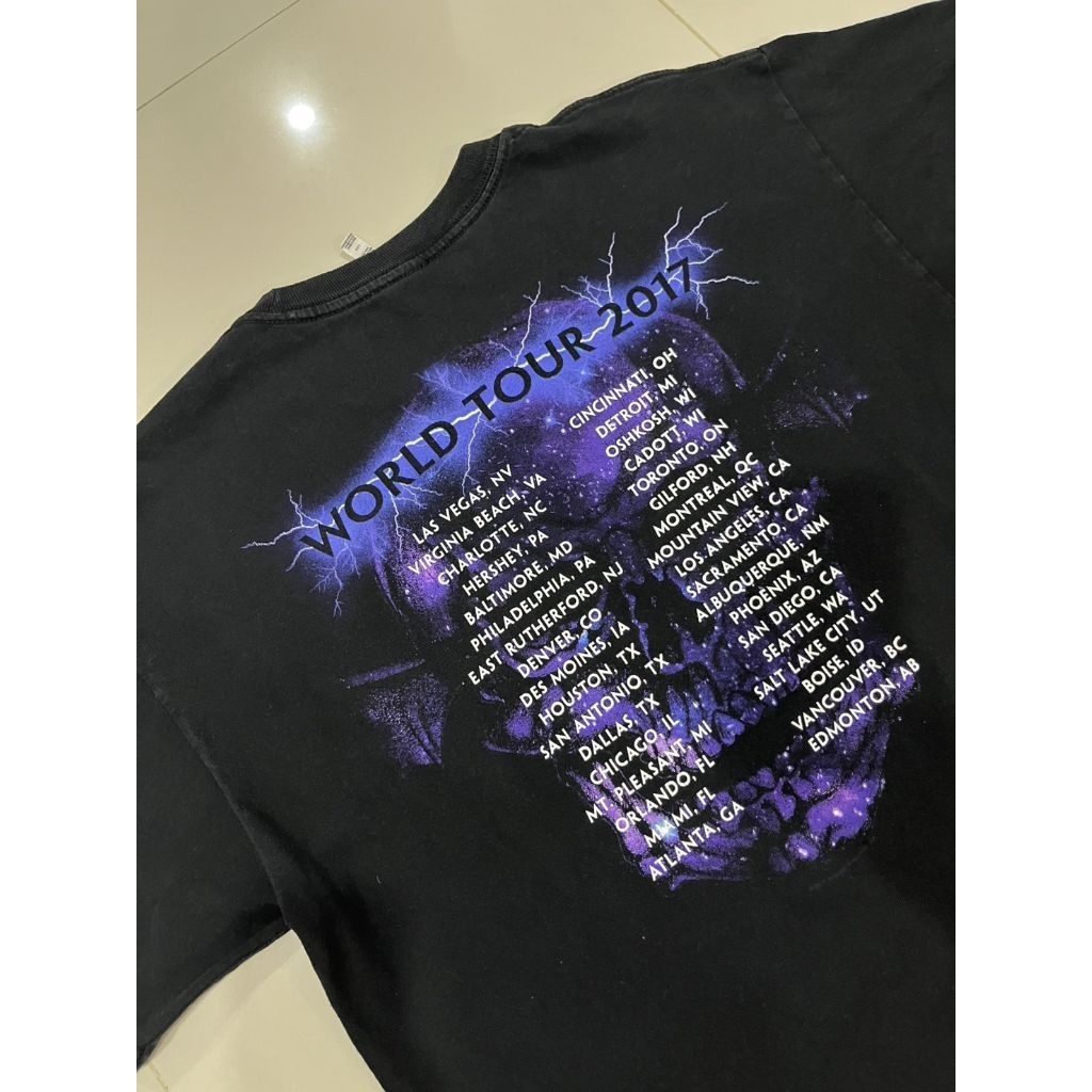 เสื้อวงa7x ป้าย3A วงAvenged SevenfoldThe Stage World tour 2017  L(22/28)