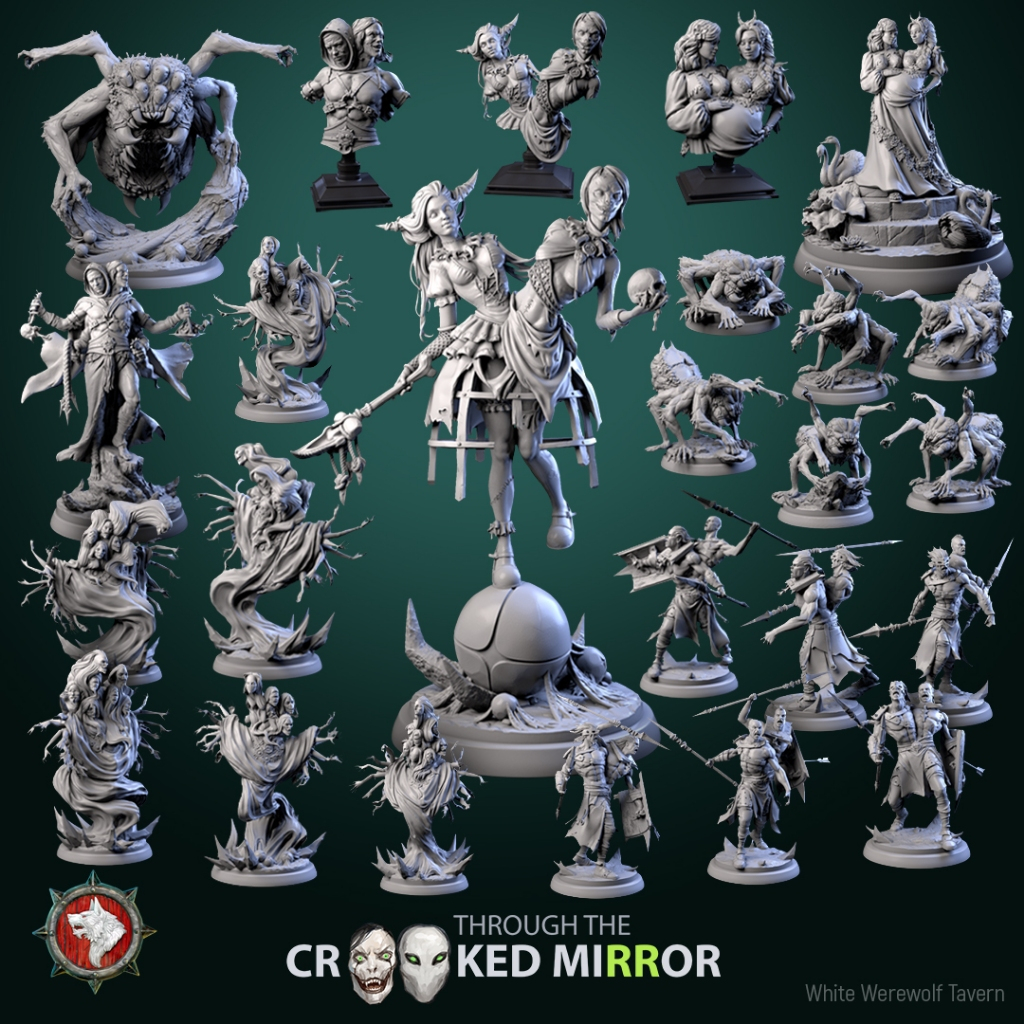 Through the Crooked Mirror : Collection : Miniature Resin โมเดลบอร์ดเกม ผลิตตามสั่ง DnD