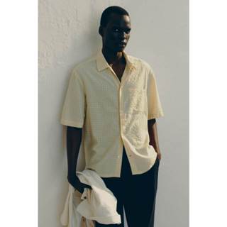H&M(เอชแอนด์เอ็ม) เสื้อเชิ้ตแขนสั้นทรงปกติ Men Regular Fit S…