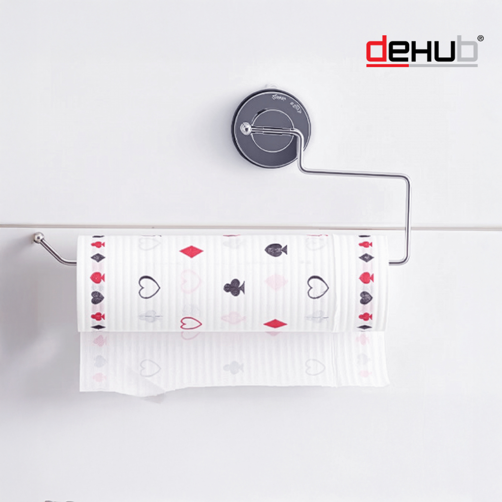 Dehub ที่แขวนกระดาษทิชชู่ กระดาษซับมัน ในห้องครัว ไม่ต้องเจาะผนัง สแตนเลส 304