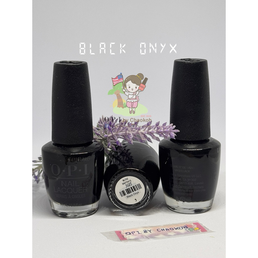 OPI สี Black onyx ดำสนิท ทาเดี่ยว ไว้ทำลาย หรือกับกลิตเตอร์คือดีย์ แท้ 💯%