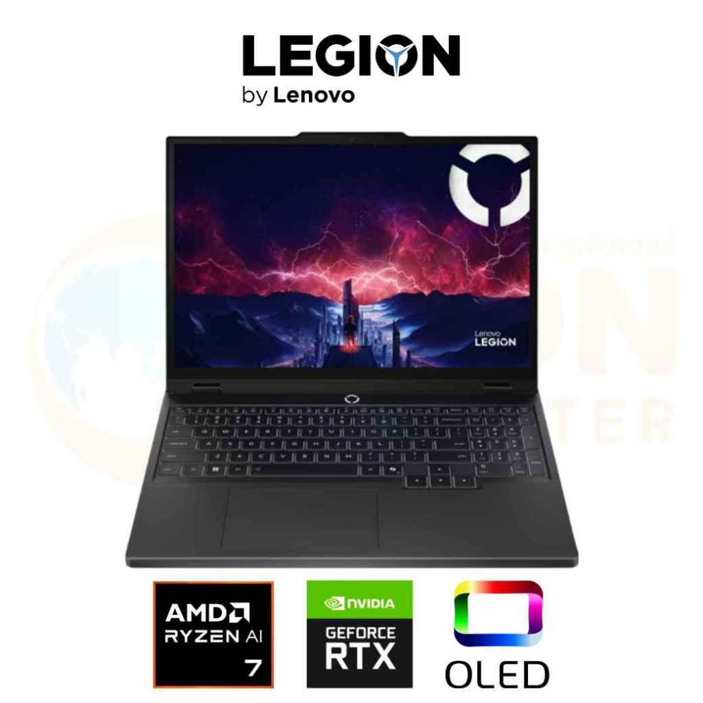 LENOVO LEGION 5 15AHP10 83M00031TA NOTEBOOK (โน้ตบุ๊ค) AMD RYZEN 7 260 / RTX 5050 / 24GB / 1TB / WIN
