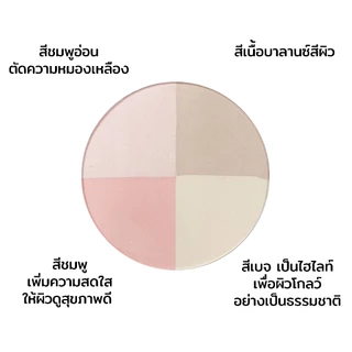 แป้งโทนอัพ งัดหน้า 4 สี ปรับผิวให้สว่าง โกลว์ใส SHAI BRIGHT&GLOW 4 COLORS POWDER แป้งตลับ