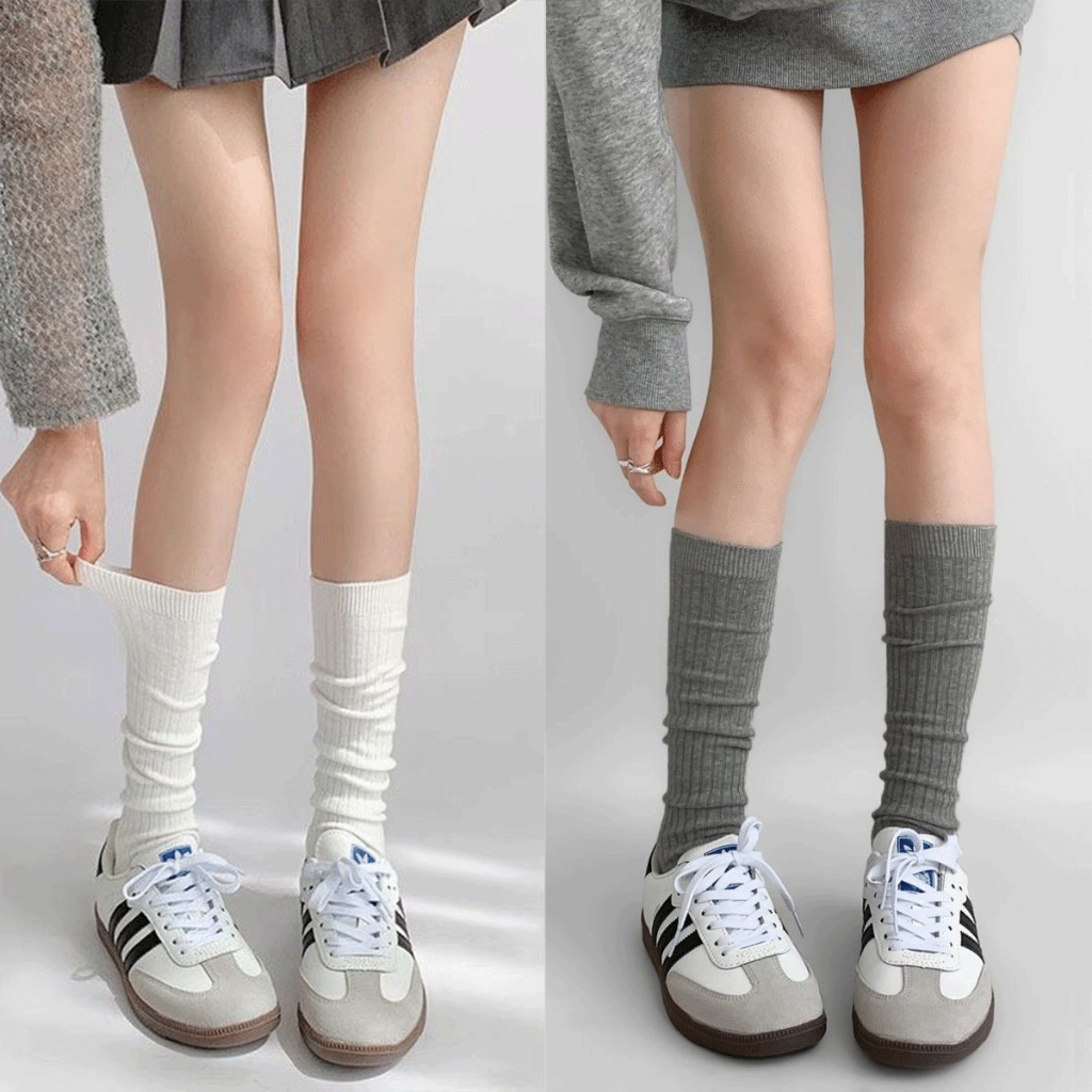 ONEIMO🍑 ถุงเท้า ยาว ทรงสวย with you everyday งานผ้าฝ้าย ผ้านิ่ม พร้อมส่ง