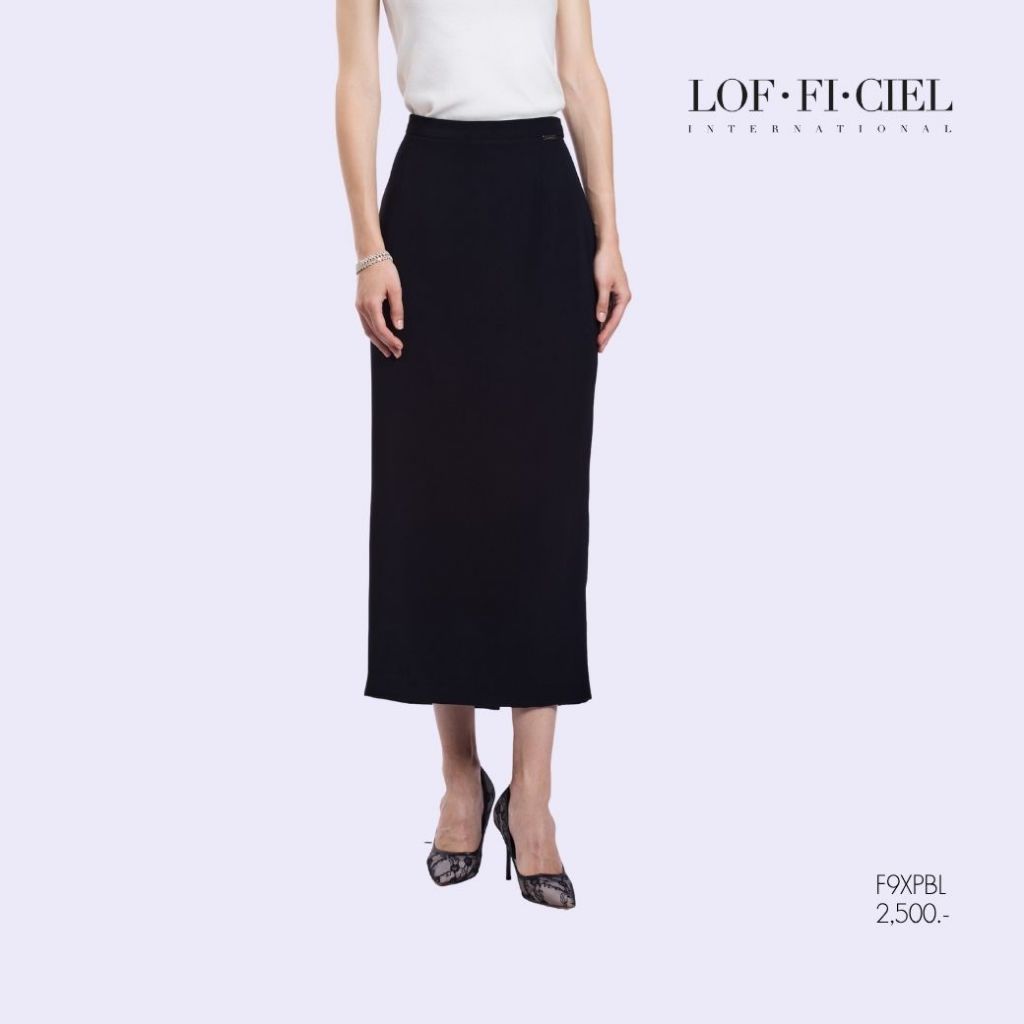 LOF-FI-CIEL กระโปรง จูบิลี่ แม็กซี่ ทรงตรง สีดำ F9XPBL