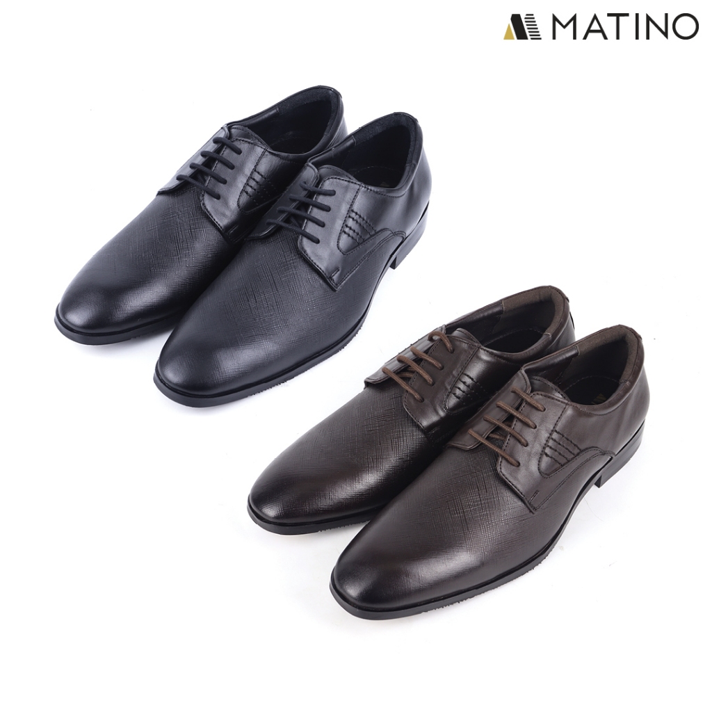 MATINO SHOES รองเท้าคัทชูหนังแท้ รุ่น MC/B 3035 - BLACK/BROWN