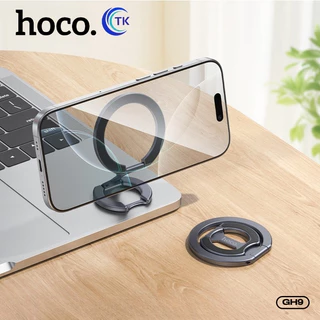 ขาตั้งแหวนแม่เหล็ก Magnetic Holder HOCO GH9 ปรับหมุน 360 องศา ใช้เป็นขาตั้งมือถือ พับเก็บได้ พกพาสะดวก