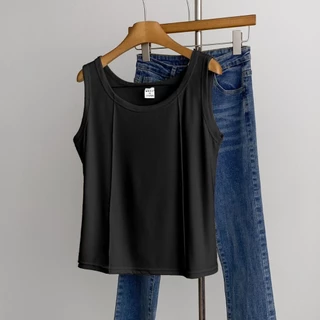NEW Size 2XL-4XL เสื้อกล้ามสาวอวบคอกลมแบบใหม่3สี ลายก้างปลาแมทได้ทุกชุด นื้อผ้ายืดหยุ่นใส่สบาย