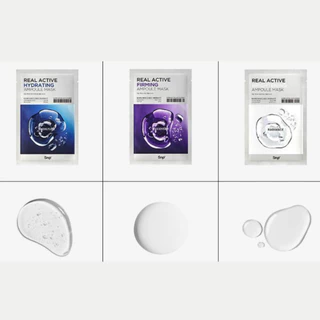 [5 แผ่นมาส์กแอมพูลเข้มข้น] SNP Real Active Ampoule Mask 25 ml. x5 Sheets