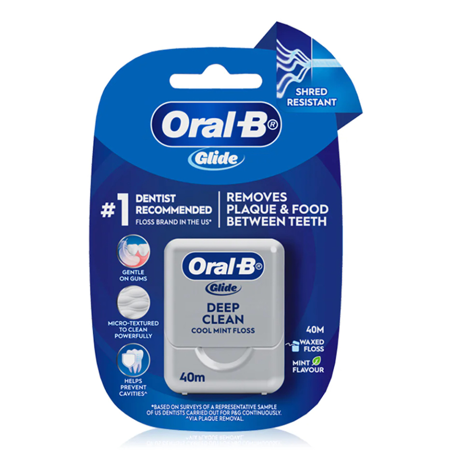 Oral-B ออรัลบี ไหมขัดฟัน ไกลด์ดีพคลีน 40 เมตร (Oral-B Floss GLIDE Deep Clean Dental Floss 40M)