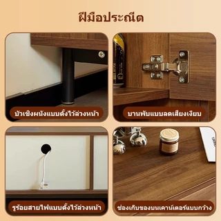 SEVENWOOD ชั้นวางทีวี ตู้วางทีวี โต๊ะวางทีวี ตู้วางทีวี ตู้โชว์ทีวี สามารถจัดเก็บของได้มาก สไตล์ยูโร โมเดิร์น 180CM