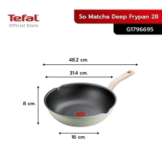 Tefal So Matcha กระทะก้นลึก ขอบหยัก ขนาด 28 ซม. ก้นอินดักชั่น รุ่น G1796695 เคลือบไทเทเนียม