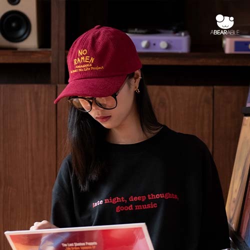 ABEARABLE - No ramen no life - Embroidery cap