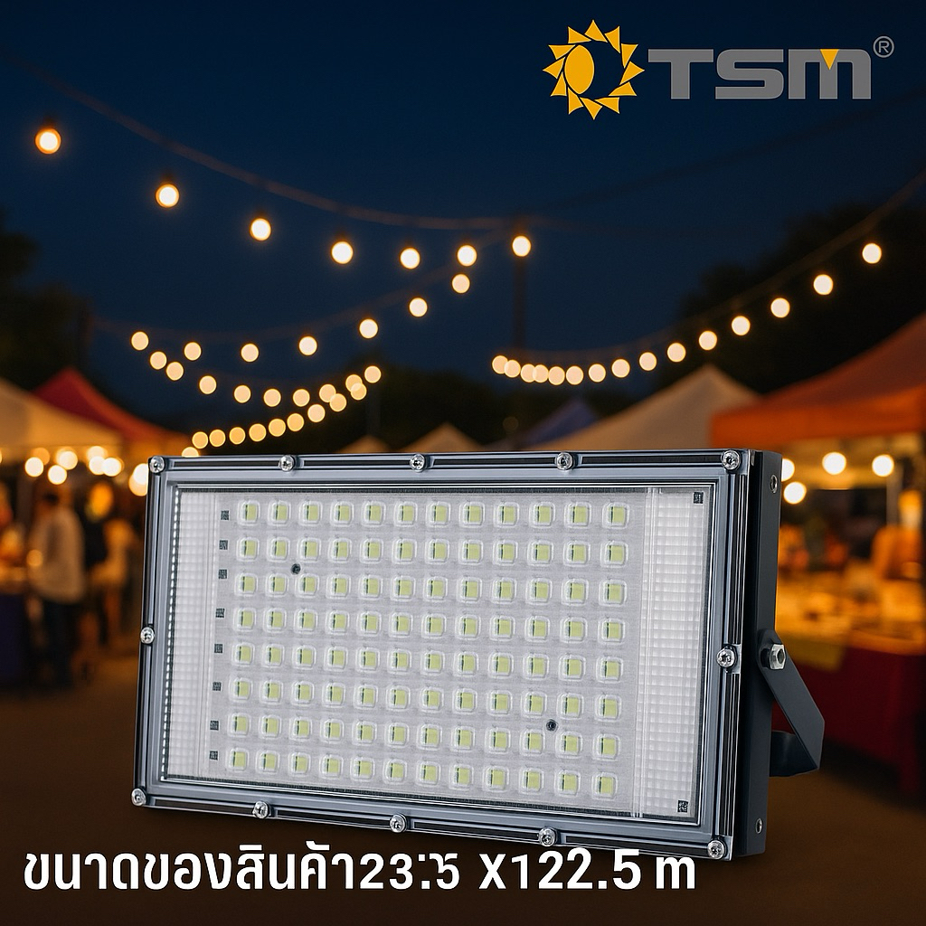 ไฟสปอร์ตไลท์12v DC12VโคมไฟLED12Vแบบพกพาใช้ได้ทั้งในเต็นท์แคมป์ปิ้งหรือไฟฉุกเฉินใช้ไฟจากรถยนต์ได้TSM-DC180