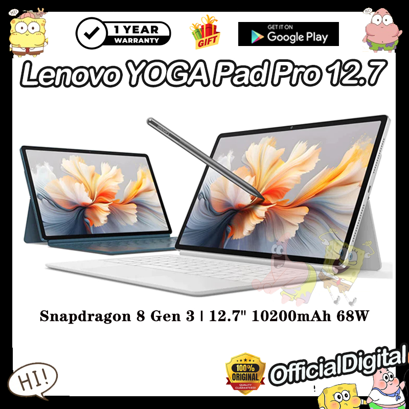 Lenovo YOGA Pad Pro 12.7" Lenovo YOGA Tab plus Snapdragon 8Gen3 144Hz 2.9K 10200mAh | สนับสนุน Googl