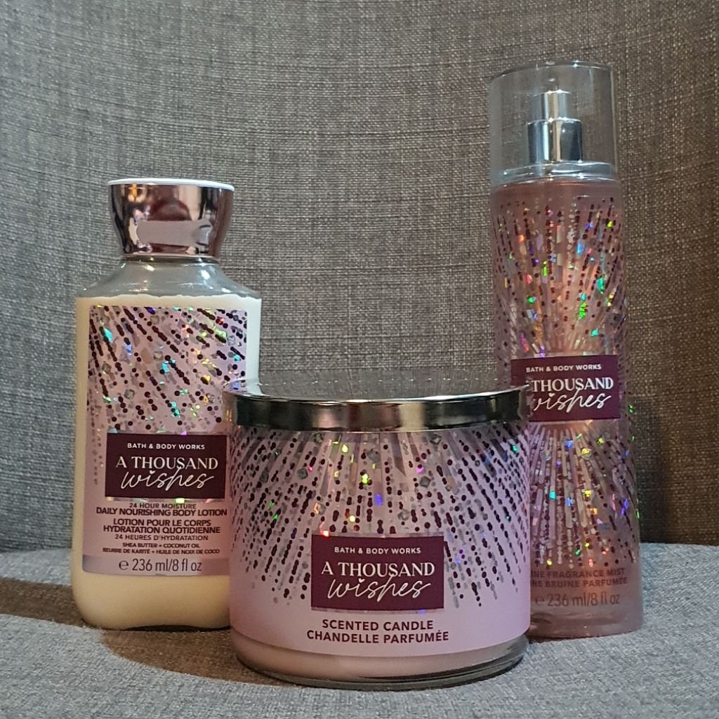 BATH & BODY WORKS น้ำหอม บอดี้โลชั่น เทียนหอม Bath and body works กลิ่น A THOUSAND WISHES